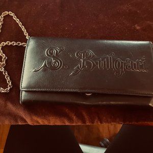 S. Bulgari leather Wallet Authentic Logo Collezione -  Brand Bvlgari